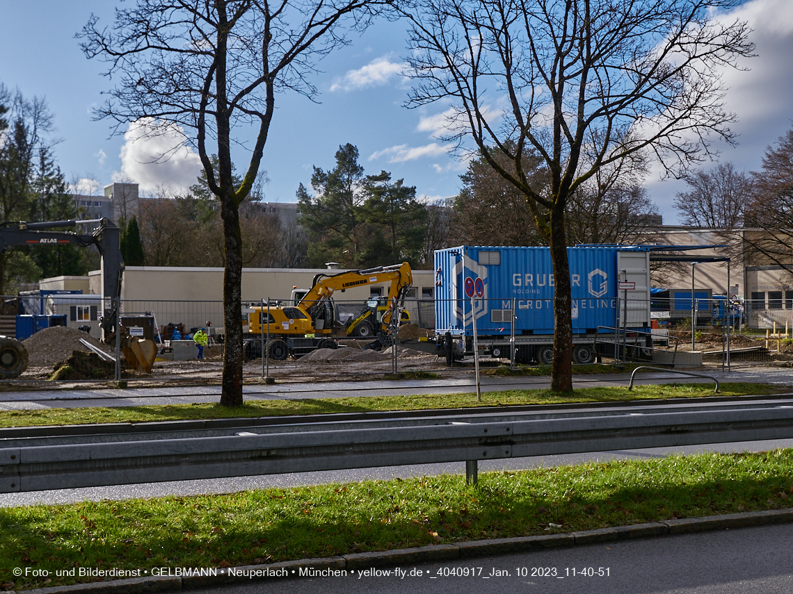 10.01.2023 - Baustelle an der Quiddestraße Haus für Kinder in Neuperlach